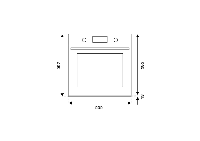 60cm elektrische inbouwoven, LED display | Bertazzoni